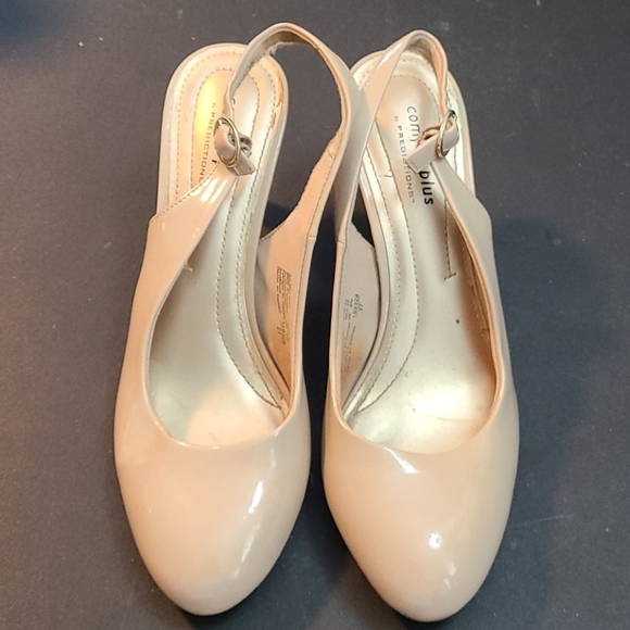 Comfort Plus Nude Slingback Heels